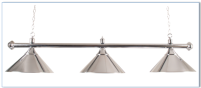 Lámpara de billar de 3 focos en color plata